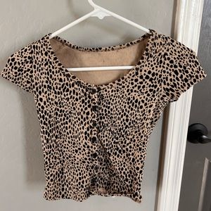 Cheetah print crop top